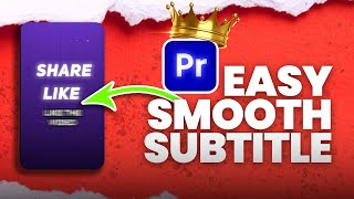 How to Make Smooth Subtitles in Premiere Pro English [upl. by Ferdy]