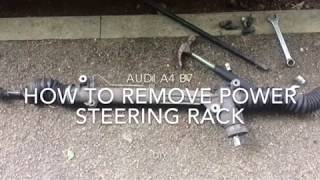 Audi A4 B6B7 How to remove Power steering rack RHD Passat B5 [upl. by Hoxie]