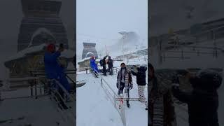 Tungnath Temple January tungnath chopta snowfall uttarakhand shorts [upl. by Nappie986]