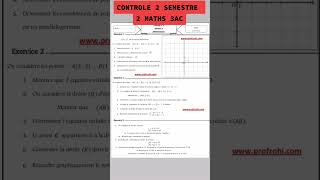 Correction contrôle 2 semestre 2 math 3ème année collège maths bac رياضيات [upl. by Eecats793]