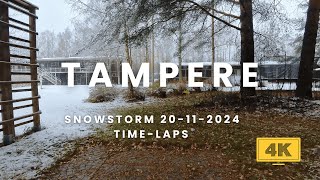 Snowstorm timelaps  Tampere 2024 [upl. by Eibur173]