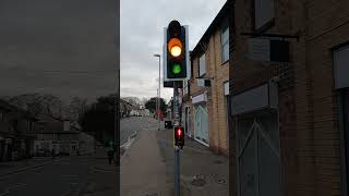 Sawston High Street Microsense Traffic Lights Puffin Crossing [upl. by Alakim]