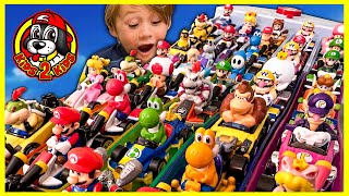 LONGEST Hot Wheels MARIO KART Rainbow Road Race Vs SUPERHEROES [upl. by Rihaz]