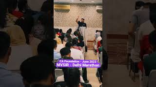 Delhi Marathon  CA Mohnish Vora MVSIR  CA Foundation June 2023 [upl. by Banna281]