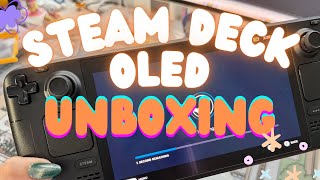 Steam Deck OLED unboxing and accessorizing [upl. by Atela711]