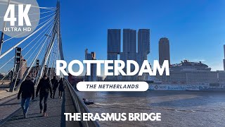 The most Beautiful Bridge in the Netherlands The Erasmus Bridge in 4K [upl. by Dadivitan214]