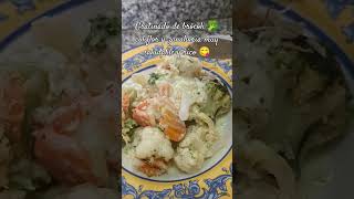 Brócoli 🥦 coliflor y zanahoria gratinados shortsyoutube food healthyfood summerfood [upl. by Enaitsirhc]