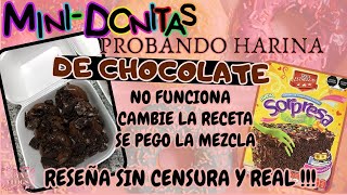 DONITAS DE CHOCOLATE  SE PUEDE USAR HARINA PARA PASTEL  TE ENSEÑO COMO PREPARARLA [upl. by Tat]