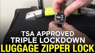 TSA Triple Lockdown Luggage Zipper Lock [upl. by Drauode]