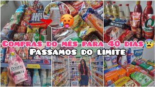 COMPRAS DO MÊS COMPLETA PARA 40 DIAS PARA 3 PESSOAS  COMPRAS DO MÊS NO SUPERMERCADO  VALOR TOTAL💰 [upl. by Jodi]