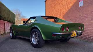 1972 Corvette Stingray 350 V8 Auto  Flowmaster Exhaust  Start Up amp WalkAround [upl. by Arahk]