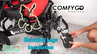 Comfygo Powerchair  How to Mount Elevating Legrests [upl. by Edris921]