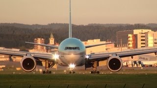 Flugzeuge am Flughafen Zürich ZRH Start und LandungAirplanes Aeroplanes avión [upl. by Oirom]