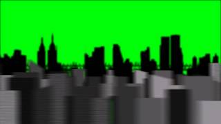 Flying Fast in City  Green Screen Animation [upl. by Aitnas863]