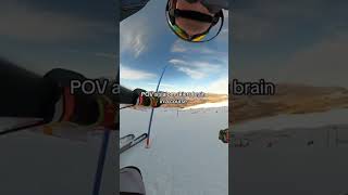 POV a slalom skiers brain in a course shorts skiing [upl. by Alfonso]