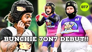 CRAZIEST 7ON7 LEAGUE EVER IS BACK BUNCHIE YOUNG VS DOUGHBOYZ LIVE 😱 OT7 Dallas Day 1 [upl. by Raffaj]