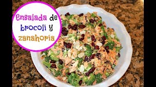 Ensalada de brócoli y zanahoria facil  Cocinando con Ros Emely [upl. by Ahsakat]