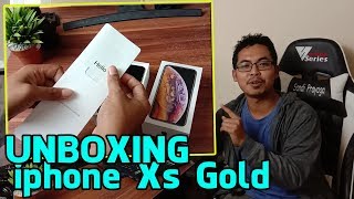 Unboxing iPhone Xs Indonesia  Warna Gold 256GB Harga Rp23 Juta [upl. by Eimam31]