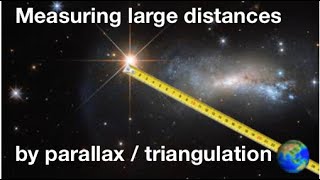 Using parallax  triangulation to measure large distances in astronomy from fizzicsorg [upl. by Misha165]