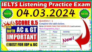 IELTS LISTENING PRACTICE TEST 2024 WITH ANSWERS  04032024 [upl. by Herrick]