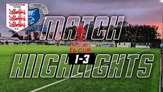 Highlights  Faversham Town 1 BroadbridgeHeath FC 3 FA Cup replay [upl. by Aicirtak754]