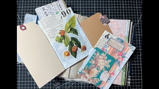 Super Easy Bag with a Double Flip  Making Journal Ephemera [upl. by Aynosal684]