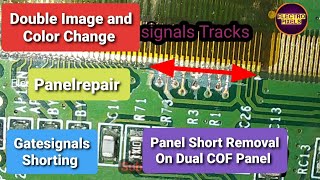 Panel Short Removal on Dual Cof PanelDouble image in Sony lcd Tv KLV32BX300Panel RepairingLTA320 [upl. by Amrita]