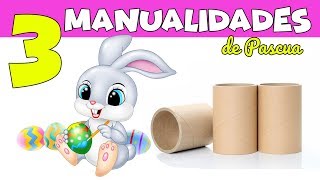 3 manualidades de Pascua para niños con tubos de cartón [upl. by Tailor]