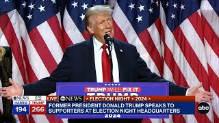 FULL SPEECH Trump declares victory in 2024 presidential election [upl. by Vullo442]