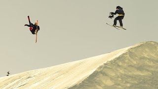 Behind the scenes of Nick Goeppers BIGGEST slopestyle tricks [upl. by Enovahs8]