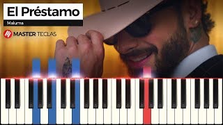 El Préstamo  Maluma  Piano Tutorial [upl. by Nayd]