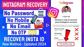 How to Recover Hacked Instagram Account 2024  Hacked Instagram Account Recovery 2024  insta id ig [upl. by Yelsna]