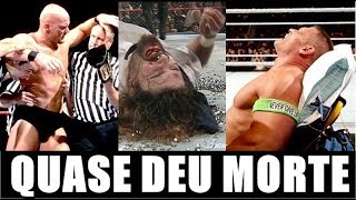 5 LUTADORES DA WWE QUE QUASE MORRERAM LUTANDO [upl. by Roanne]