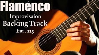 Flamenco Backing Track in Em  With Chords [upl. by Boigie]