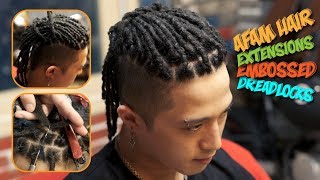 Straight hair dreadlocks extensions Dreads extension tutorial how to install dreads [upl. by Asinet365]