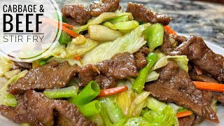 Cabbage And Beef Stir Fry  Tender And Juicy Beef And Vegetable Stir Fry Without Oyster Sauce [upl. by Liauqram]