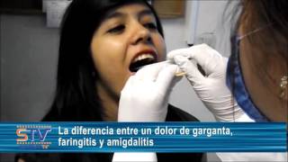 La diferencia entre un dolor de garganta faringitis y amigdalitis [upl. by Higinbotham]