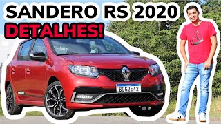 NOVO SANDERO RS 2020 EM DETALHES  Falando de Carro [upl. by Woodson]