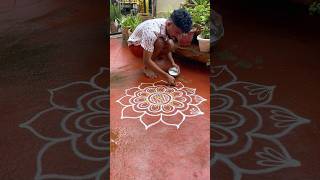 Everything is Azhagu 🕊️🌸 rangoli indianartkolam rangolidesigns muggulu kolam art [upl. by Wurst]