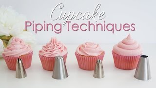 Cupcake Piping Techniques Tutorial [upl. by Ephrem]