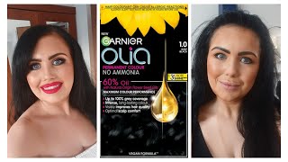 Garnier Olia Hair Dye Review Deep Black 10 [upl. by Maxwell]