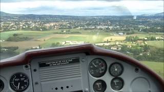 Piste la plus courte dEurope Aérodrome de Brindas atterrissage avion rallye 150st [upl. by Idnor492]