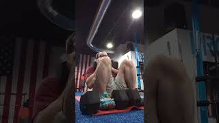 35lb weighted sit ups for 10reps calisthenics calisthenics strengthtrain workout workouts [upl. by Martres866]