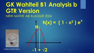 GK Prüfungsteil B1 Analysis Mathe Abi Klausur NRW 2024 Aufgabe b GTR Version [upl. by Adam978]