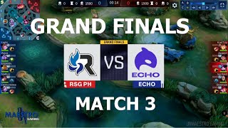 MPL Invitational 2023 GRAND FINAL Match 3 RSG PH vs ECHO [upl. by Atiniuq]