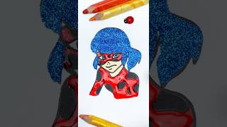 🐞Miraculous Ladybug ⏪ Reverse Glitter Coloring ✨🎨 glitter glitterart ladybug art color [upl. by Cirred775]