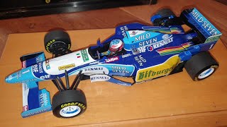 118 Michael Schumacher 1995 Mild Seven Benetton B195 Pacific GP  Minichamps F1 Diecast Review [upl. by Ettenan]