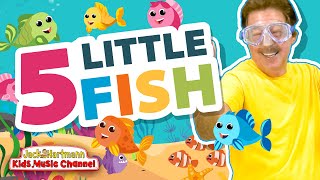 Five Little Fish Fun Finger Counting Song for Kids Jack Hartmann [upl. by Enert]