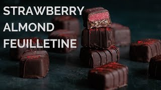 Strawberry Feuilletine Chocolates RawPaleo [upl. by Meingoldas826]