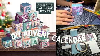 DIY Advent Calendar Box tutorial 101 Christmas Craft [upl. by Candace851]